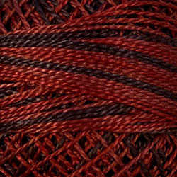 Cherry Basket - deep cherry reds, dark brow