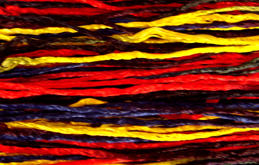 Night Fire - navy, reds, gold